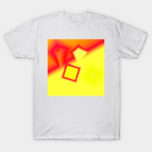 RED YELLOW ABSTRACT TEXTURE ART T-Shirt